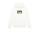 Drôle de Monsieur White Abstract Still Life Graphic Print Heavyweight Fleece-Lined Drawstring Hoodie