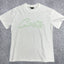 Mint Green Accent Star-Logo Graphic Tee - White & Green Streetwear T-Shirt