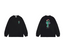 Drôle de Monsieur Black Artistic Vase & Flowers Graphic Print Long Sleeve Crewneck Sweatshirt