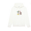 Drôle de Monsieur White Still Life Elements (Cards, Wine Glass, Chess) Graphic Print Heavyweight Drawstring Hoodie