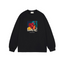 Drôle de Monsieur Black Fruit Still Life Graphic Print Long Sleeve Crewneck Sweatshirt