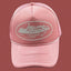 Corteiz Bold White Oval Ship Logo Trucker Hat - Pink