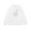 Drôle de Monsieur White Graphic Print Long Sleeve Crewneck Sweatshirt