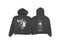 Enfants Riches Déprimés "Freres" Gothic Text & Photo Zip-Up Hoodie - Washed Black