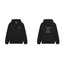 Drôle de Monsieur Black "Not From Paris Madame" Lettering Graphic Print Heavyweight Fleece-Lined Drawstring Hoodie