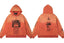 Enfants Riches Déprimés Gradient Portrait & Text Zip-Up Hoodie - Orange/Red