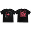 Enfants Riches Déprimés Red Graphic & Back Print T-Shirt - Black