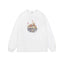 Drôle de Monsieur White Cocktail Tray Graphic Print Long Sleeve Crewneck Sweatshirt