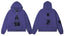 Enfants Riches Déprimés Purple Portrait & Text Zip-Up Hoodie - Purple