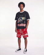 Mixed Emotions Graffiti Shorts Red