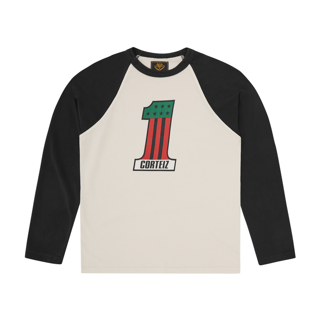 NUMBER 1 RAGLAN LS [BLACK] Hover Image
