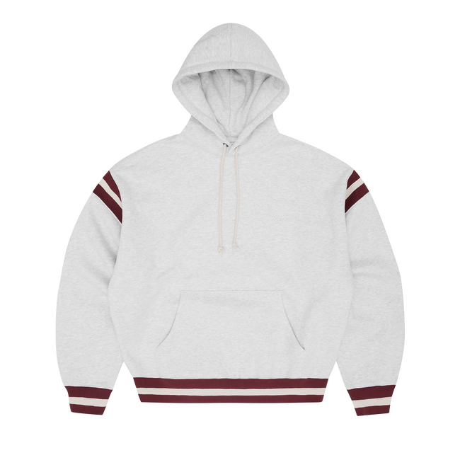 HMP STRIPE RIB HOODIE [LIGHT HEATHER] Hover Image