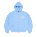 ISLAND PUFF PRINT ZIP HOODIE [BABY BLUE]