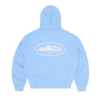 ISLAND PUFF PRINT ZIP HOODIE [BABY BLUE]