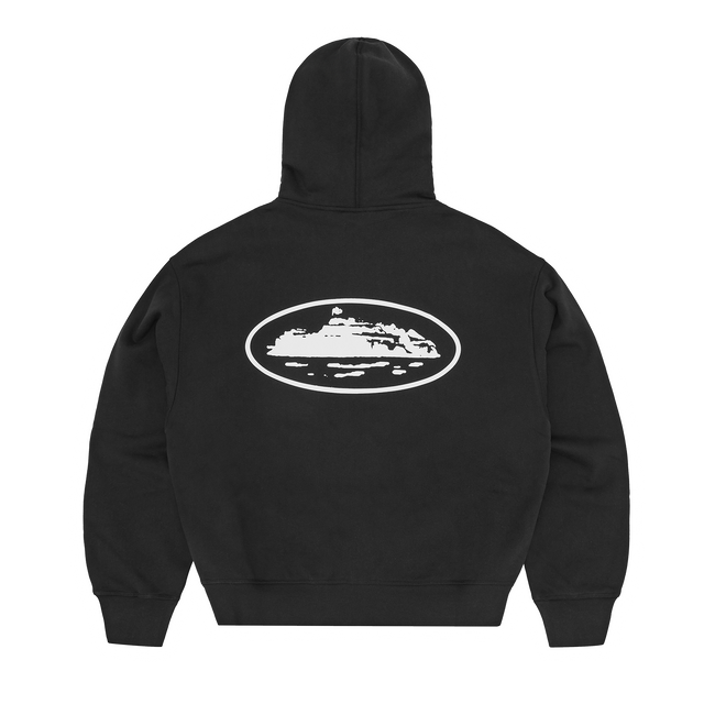 ISLAND PUFF PRINT ZIP HOODIE [BLACK] Main Image