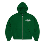 ISLAND PUFF PRINT ZIP HOODIE [GREEN]