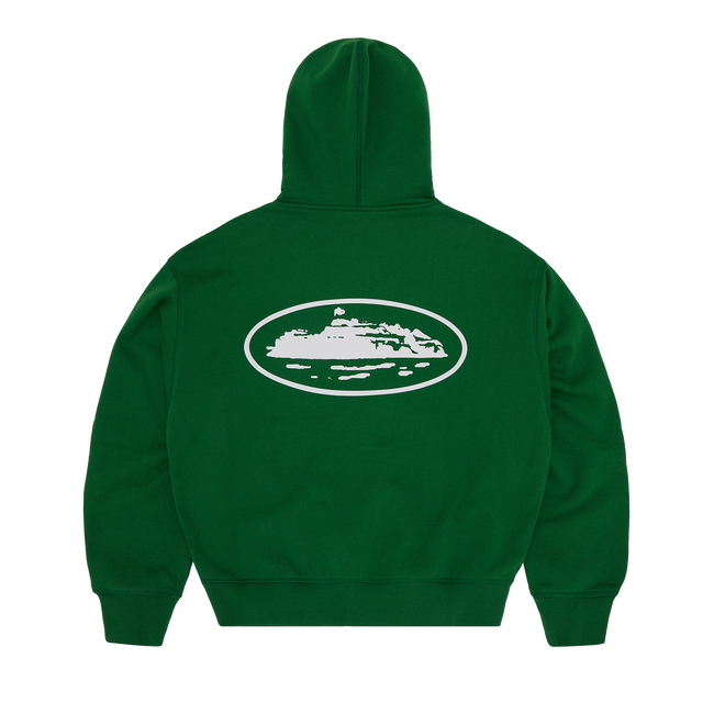 ISLAND PUFF PRINT ZIP HOODIE [GREEN] Main Image