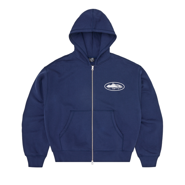ISLAND PUFF PRINT ZIP HOODIE [NAVY] Hover Image