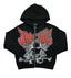 Mixed Emotions Graffiti Rhinestone Hoodie Black