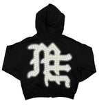 Mixed Emotions "End" Rhinestone Hoodie Black
