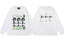 Enfants Riches Déprimés Green Accent Portrait Grid Long-Sleeve - White