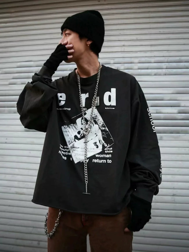 Enfants Riches Déprimés "e r d" Collage Long-Sleeve  - Black Main Image