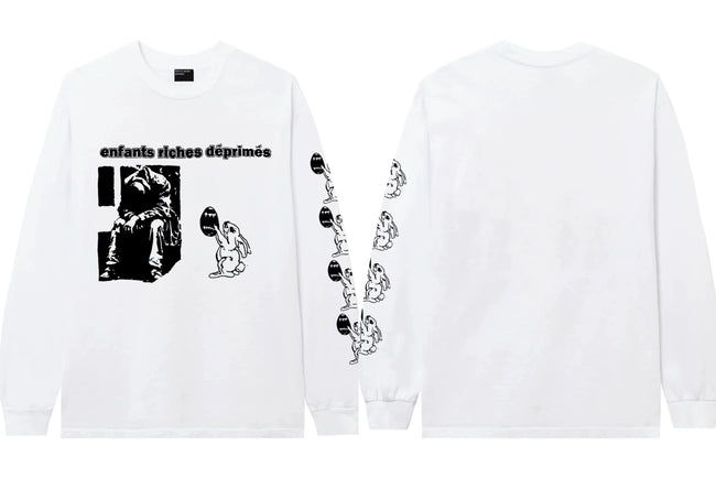 Enfants Riches Déprimés Rabbit & Brand Text Long-Sleeve - White Hover Image