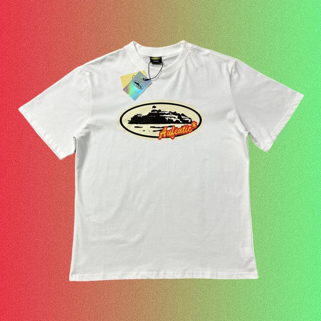 Corteiz Island Authentic Logo Graphic Black T-Shirt Main Image