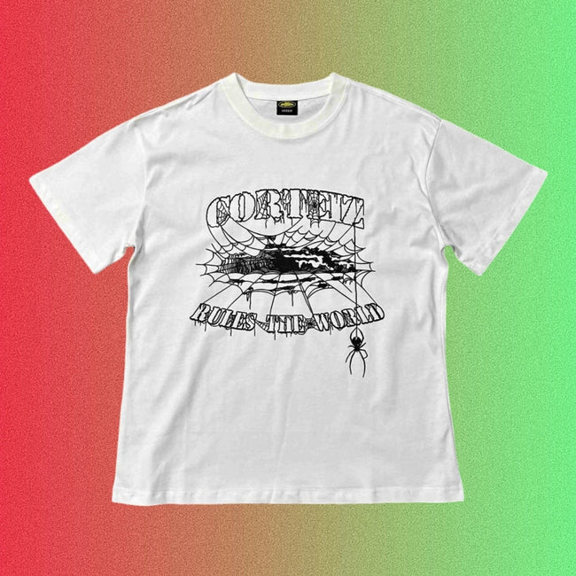 Corteiz Rules The World Graphic Black T-Shirt Main Image