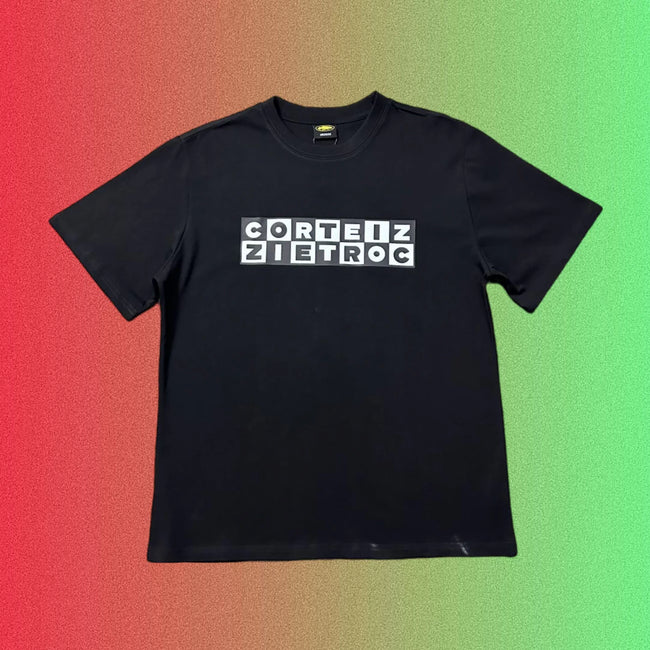 Corteiz Reversible Grid Logo Black T-Shirt Hover Image