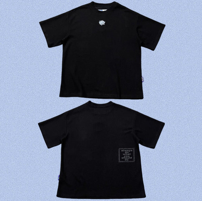 ADWYSD Black Tiny Front Logo Tee Hover Image