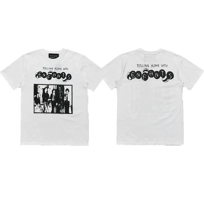 Enfants Riches Déprimés "Rolling Alone With" Band T-Shirt - White Hover Image