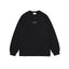 Drôle de Monsieur Black Minimalist "Not From Paris Madame" Logo Long Sleeve Crewneck Sweatshirt