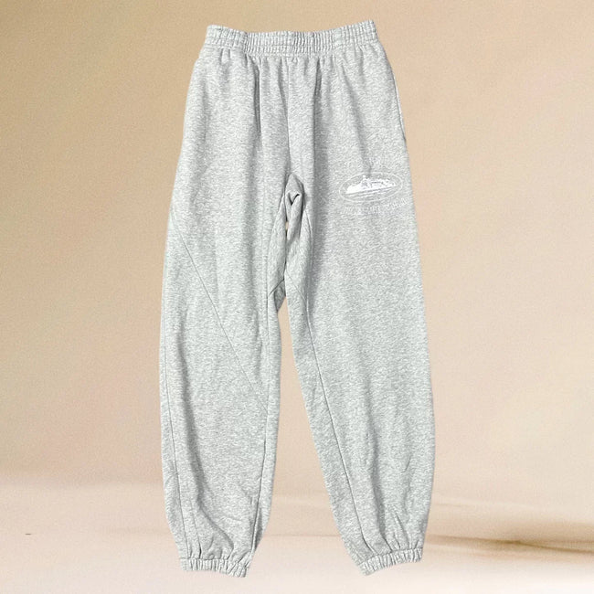 Corteiz Alcatraz Oval Logo Heavyweight Sweatpants grey Hover Image