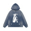 Enfants Riches Déprimés Acid-Wash Portrait Hoodie - Vintage Blue