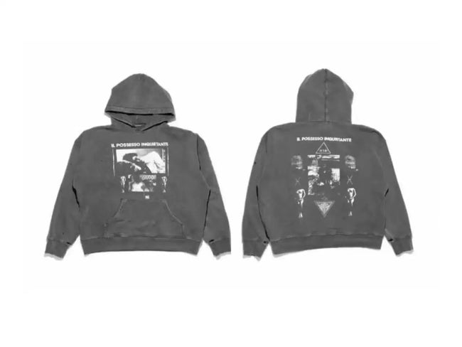 Enfants Riches Déprimés Photo Collage & Pyramid Graphic Hoodie - Washed Black Hover Image