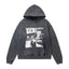 Enfants Riches Déprimés Japanese Text Art Graphic Hoodie - Washed Black