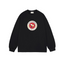 Drôle de Monsieur Black Round Bird Graphic Print Long Sleeve Crewneck Sweatshirt