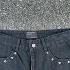 Enfants Riches Déprimés Studded Hem Flare Jeans - Dark Navy