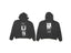 Enfants Riches Déprimés Vertical Framed Graphic Zip-Up Hoodie - Washed Black