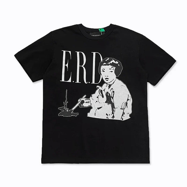 Enfants Riches Déprimés "E.R.D" Geisha Illustration T-Shirt - Black Hover Image