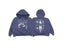 Enfants Riches Déprimés Text Grid & Emblem Graphic Hoodie - Washed Blue