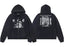Enfants Riches Déprimés "e-r-d" Logo & Box Print Zip-Up Hoodie - Washed Black