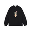 Drôle de Monsieur Black Vase & Brushes Graphic Print Long Sleeve Crewneck Sweatshirt