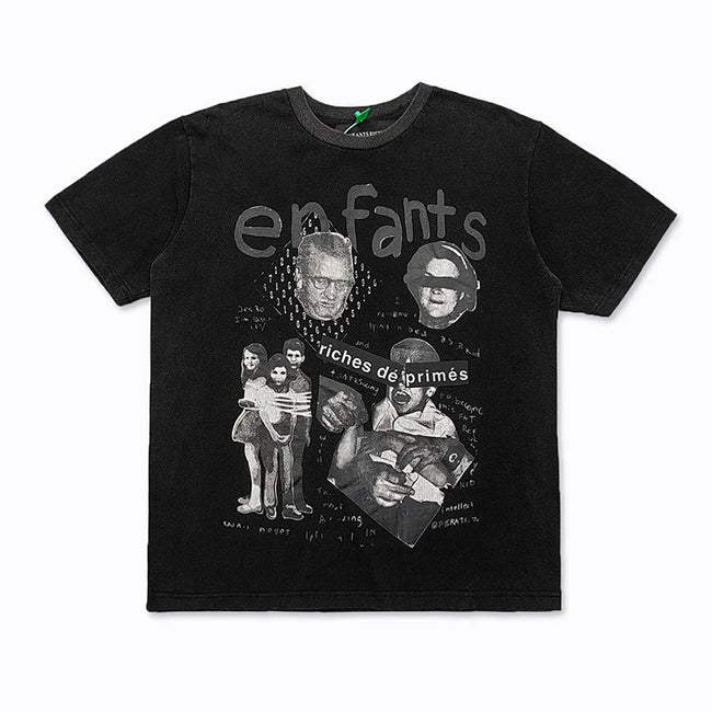 Enfants Riches Déprimés "Enfants" Photo Collage T-Shirt - Black Hover Image