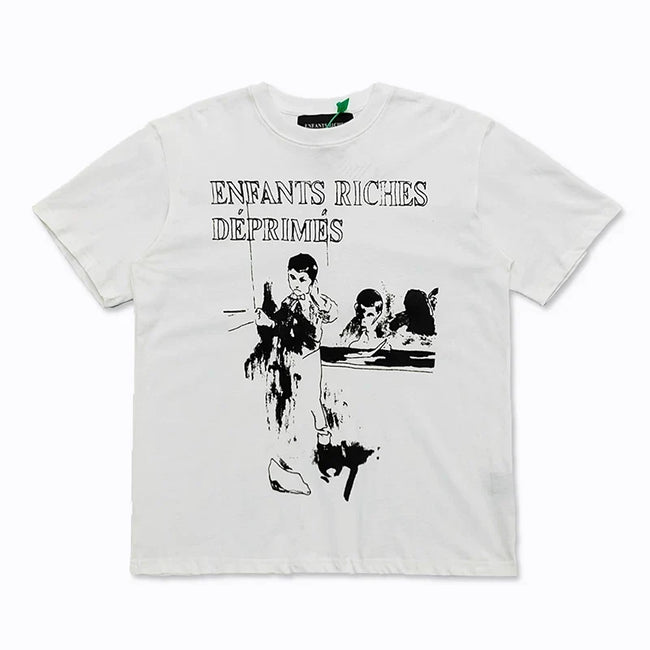 Enfants Riches Déprimés Typography & Figure Illustration T-Shirt - White Hover Image