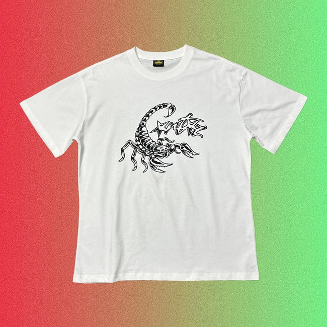 Corteiz Scorpion & Star Script Logo Graphic Black T-Shirt Main Image