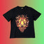 Corteiz Red Heart Ship Logo Graphic Black T-Shirt
