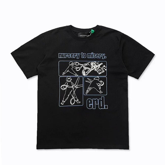 Enfants Riches Déprimés "Nursery to Misery" Four-Panel T-Shirt - Black Hover Image