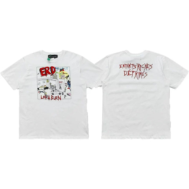 Enfants Riches Déprimés Graffiti Art & Red Back Branding T-Shirt - White Hover Image